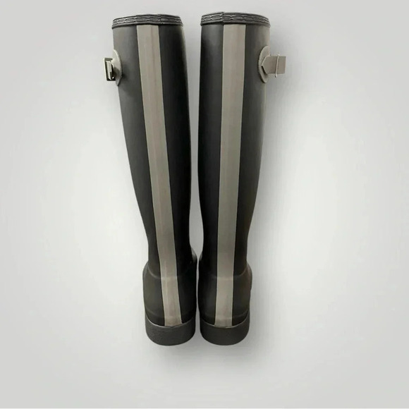 Hunter 'Original Tour' Packable Rain Boots Black Gray Womens 8 M - Picture 5 of 8